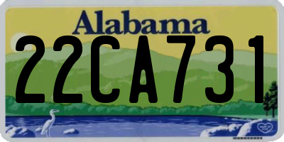 AL license plate 22CA731