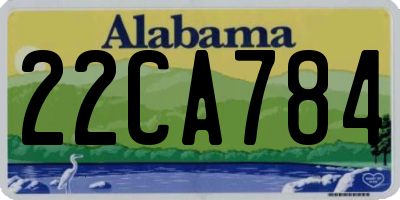 AL license plate 22CA784