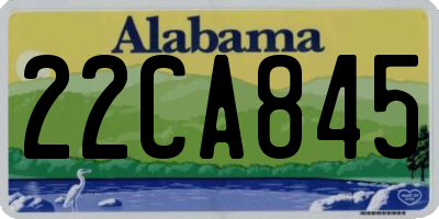 AL license plate 22CA845