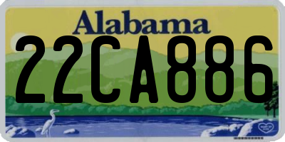 AL license plate 22CA886