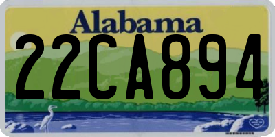 AL license plate 22CA894