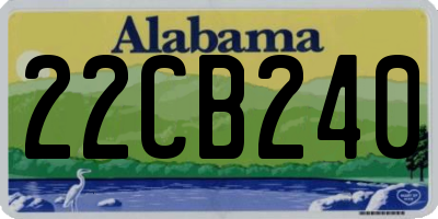 AL license plate 22CB240