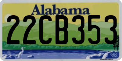 AL license plate 22CB353