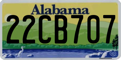 AL license plate 22CB707