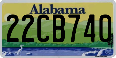 AL license plate 22CB740