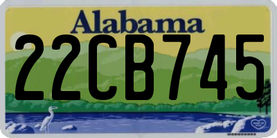 AL license plate 22CB745