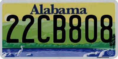 AL license plate 22CB808