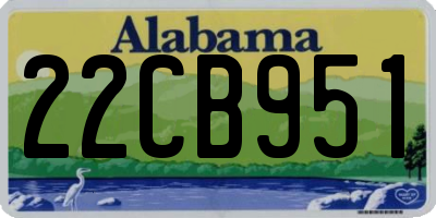 AL license plate 22CB951