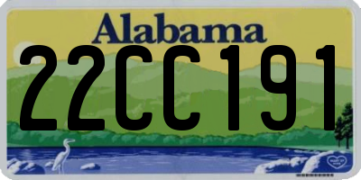 AL license plate 22CC191