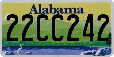 AL license plate 22CC242