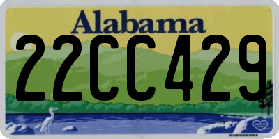 AL license plate 22CC429