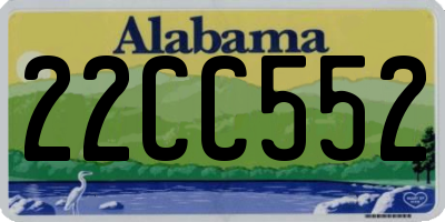 AL license plate 22CC552
