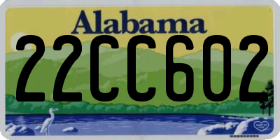 AL license plate 22CC602