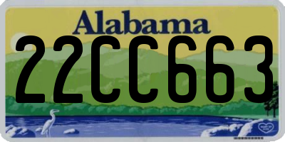 AL license plate 22CC663