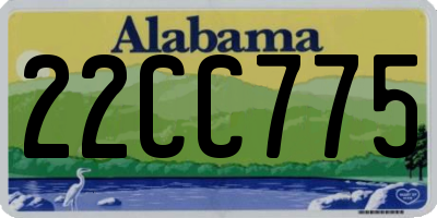 AL license plate 22CC775