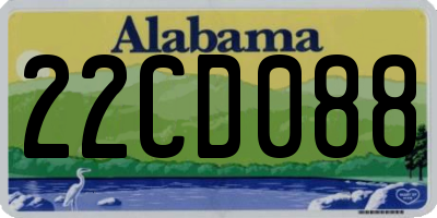 AL license plate 22CD088