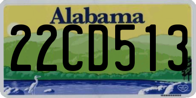 AL license plate 22CD513