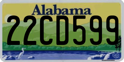 AL license plate 22CD599