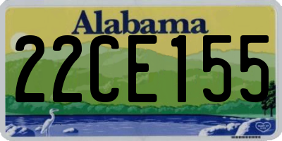 AL license plate 22CE155