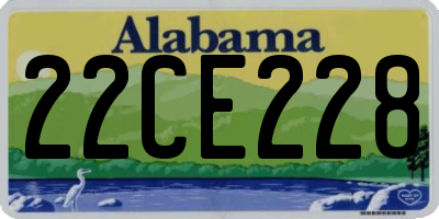 AL license plate 22CE228