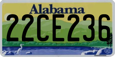 AL license plate 22CE236
