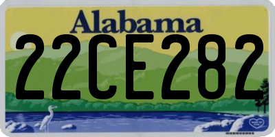 AL license plate 22CE282