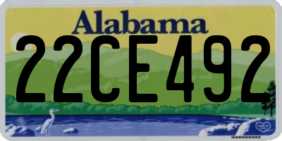 AL license plate 22CE492