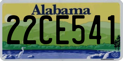AL license plate 22CE541