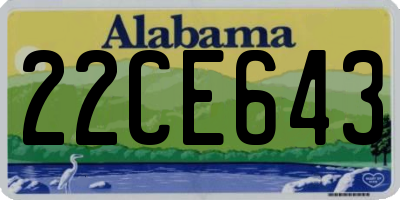 AL license plate 22CE643