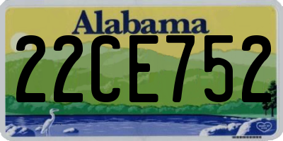 AL license plate 22CE752