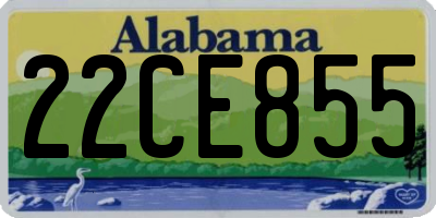 AL license plate 22CE855