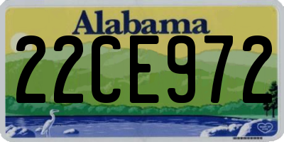 AL license plate 22CE972