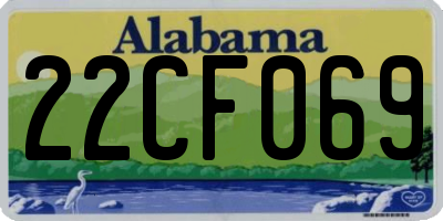 AL license plate 22CF069