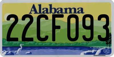 AL license plate 22CF093