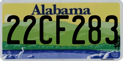 AL license plate 22CF283