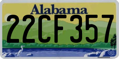 AL license plate 22CF357