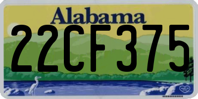 AL license plate 22CF375