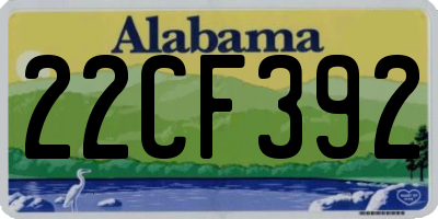 AL license plate 22CF392