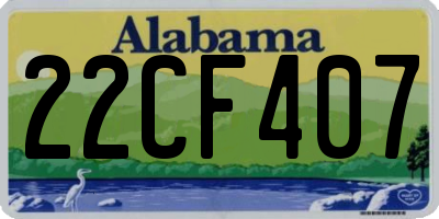 AL license plate 22CF407