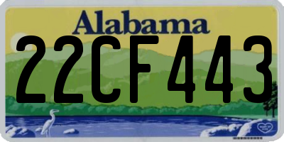 AL license plate 22CF443