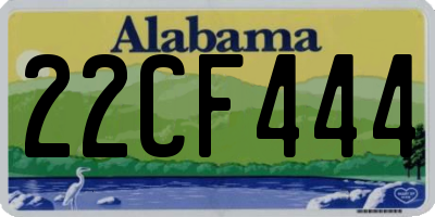 AL license plate 22CF444