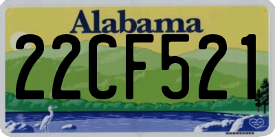 AL license plate 22CF521