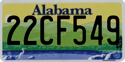 AL license plate 22CF549