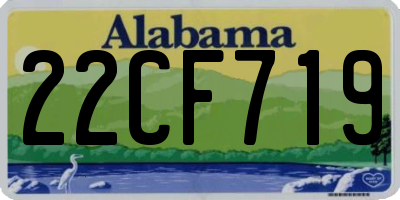 AL license plate 22CF719