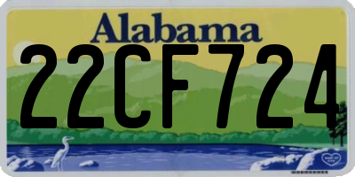 AL license plate 22CF724