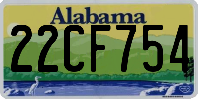 AL license plate 22CF754