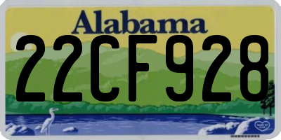 AL license plate 22CF928