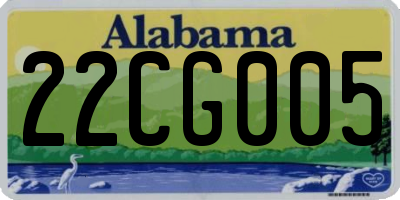 AL license plate 22CG005