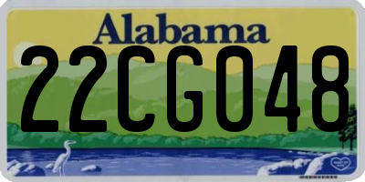 AL license plate 22CG048
