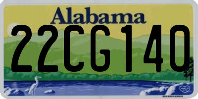 AL license plate 22CG140